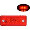 APSMOTIV 10 Pcs of 3 Inch Marker Light 4 LED Rectangle Trailer Side Lamp Clearance Marker Marker Lights for Truck Trailer Lorry 12v (Red/Red)