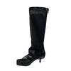 Fashion Spring Autumn New Women's Mesh Breathable Pants Boots Versatile Thick Bottom Hollow Mesh Long Tube Clip