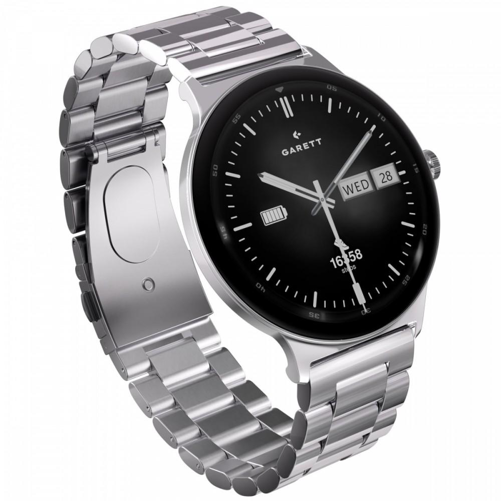Smartwatch Quantum stalowy srebrny
