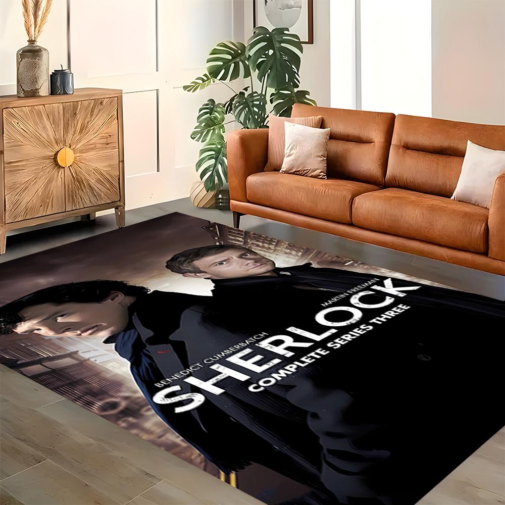 Sherlock Modern Detective Drama Rug for Living Rooms, Bedrooms, Home Décor, and As Gifts.