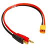 Nikitea Yiqigou 2pcs XT30 Male Plug Connector Adapter to Convert 30cm 16AWG Cable Wire to 4mm Banana Plug Connector Adapter 4.0mm