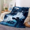 1pc Deer and Harry Potter Flannel Blanket Soft Warm Throw for Home, Office, Travel, All-Season Cozy Bedding GiftL1061