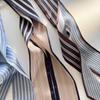 Women's Striped Silk Scarf: Versatile Spring/Summer Neck Accessory & Hair Tie