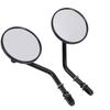 1 Pair 8mm Round Motorcycle Mirrors Chrome Handlebar Bar End Rear View Side Mirrors