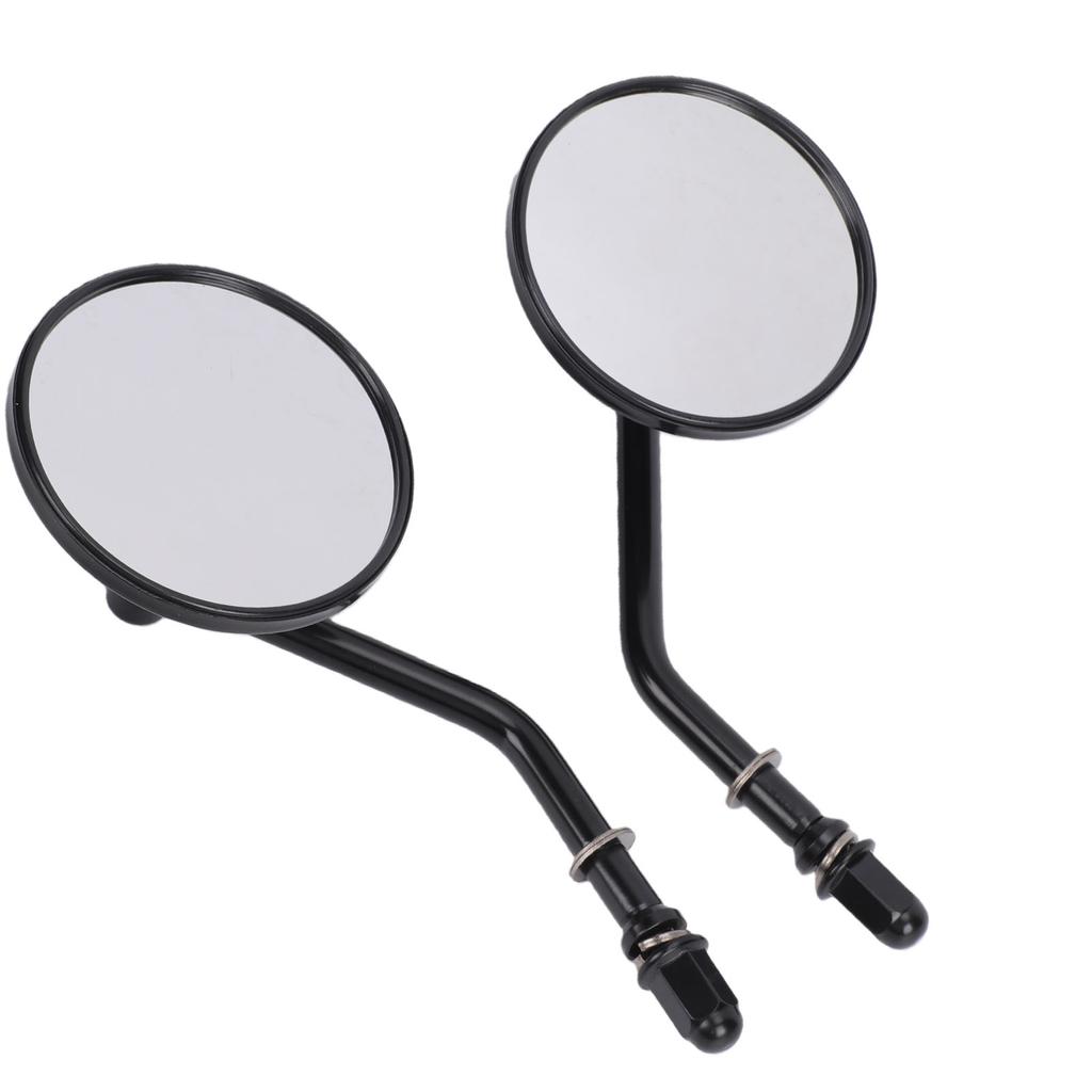 1 Pair 8mm Round Motorcycle Mirrors Chrome Handlebar Bar End Rear View Side Mirrors