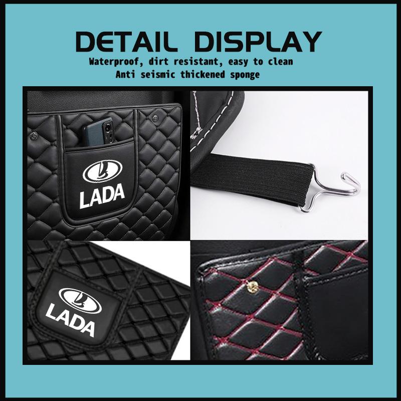 Leather Anti Kick Pad Car Seat Back Protector Waterproof Cover For Lada Xray Granta Priora Sedan Sport Kalina Vesta Samara  ZZ3