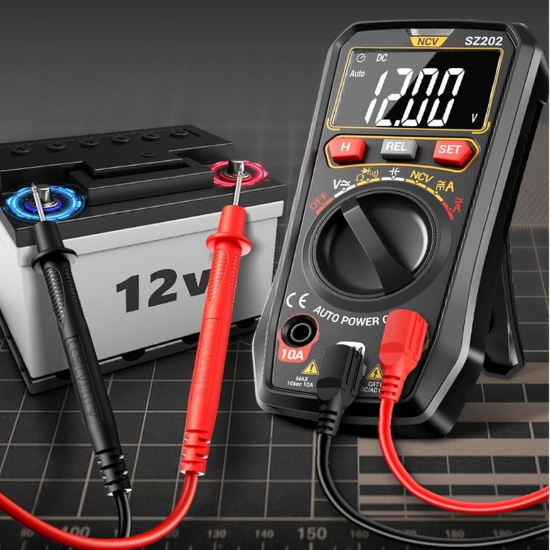 Digitalmultimeter mit berührungsloser Spannungserkennung, leicht zu tragen, Digitalmultimeter mit Data-Hold-Funktion für zu Hause