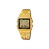 Jugendserie Metall Quadrat Klassisch Retro Quadrat Uhr Quarzwerk Edelstahlarmband Herrenuhren Gold A500WGA-1