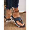 Women's New Summer Wedge Platform Flip-Flop Sandals, Fashionable Cushioned Beach Wholesale, Comfortable and Versatile