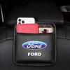 Leren Opbergbox voor in de Auto Verborgen Organizer Tas Box Telefoonhouder Voor Ford Focus Fiesta Ranger mk2 Edge Escort Kuga ST Escape Mondeo