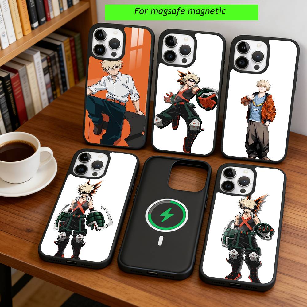 Anime My Hero Academia Phone Case For iPhone17,16,15,14,13,12,11 Plus,Pro Magnetic For Magsafe Wireless Charging