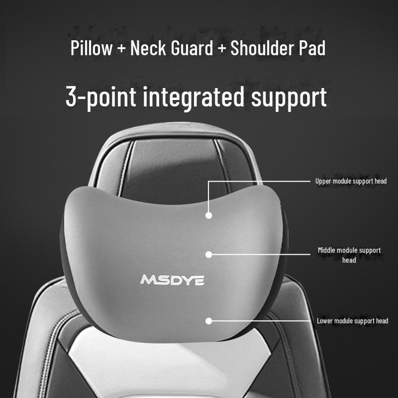 Cuscino di supporto lombare per poggiatesta auto in memory foam con cuscino per le spalle
