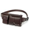 Men's Casual Waist Bag Leather Multifunction Chest Bag CLE