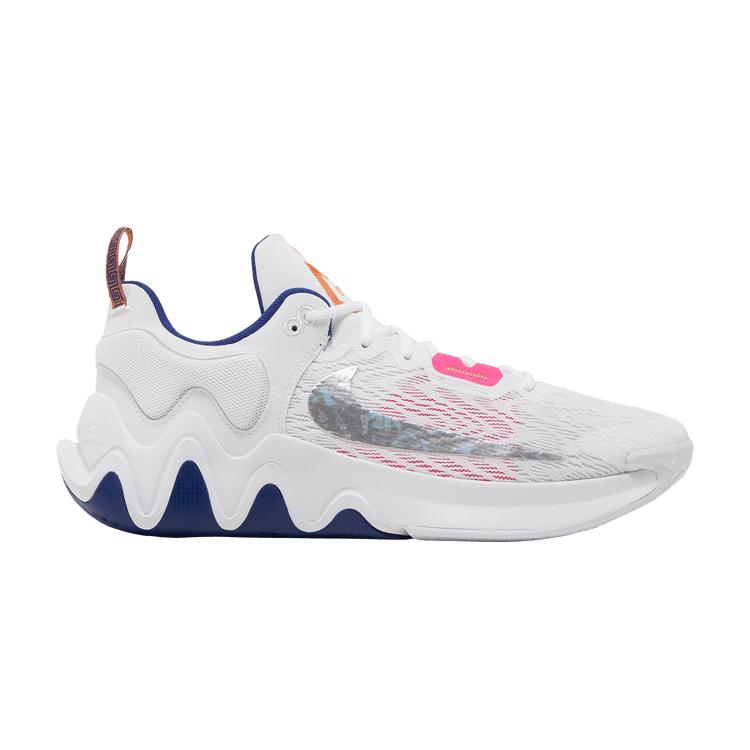 Nike Giannis Immortality 2 Weiß Tiefes Königsblau Herren Sneaker Tief-Königsblau Hyper-Pink Metallisch-Silber DM0825-102