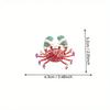 Crystal Crab Brooch for Women, Unique Animal Enamel Pin with Sparkling Rhinestones, Novelty Jewelry Gift for Coat Bag Decoration