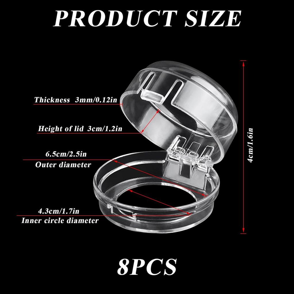 4/8pcs Stove Knob Covers Child Proof Switch Covers Black Transparent Color Prevent Kids Pets Turning on Stoves Universal Size