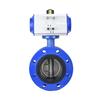 D641X-10/16Q Pneumatic Flanged Butterfly Valve with Rubber Soft Seal, Quick Shut-off for Sewage, DN50-400.