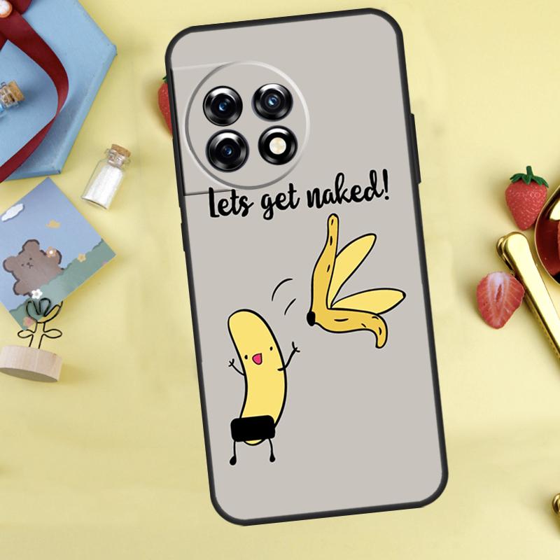 Cartoon Cute Fruit Yellow Banana Case For OnePlus 15 13 13R 13T 12 12R 11 10 9 10R 10T 8T Nord 5 CE 4 2 3 Lite N20 N30 Cover