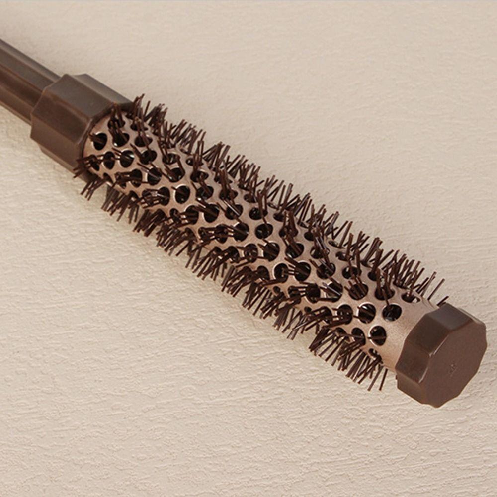 3Pcs Nylon Bristles Curly Hair Styling Comb Aluminum Tube Hair Root Comb  Home Use