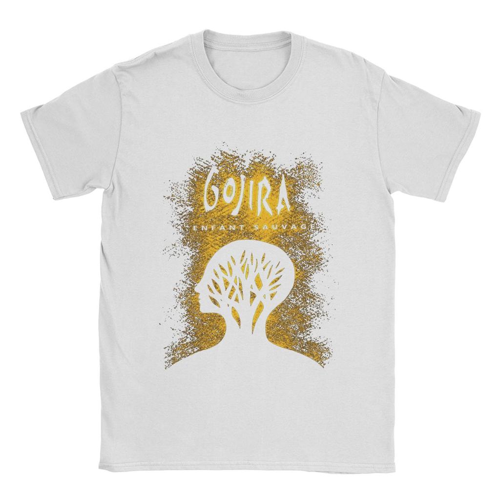 Men's T-Shirt Gojiraed Leisure Cotton Tee Shirt Short Sleeve T Shirts Round Neck Tops Gift Idea