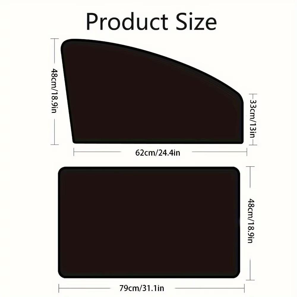 4PCS Magnetic Car Window Sunshades UV-Anti Folding Car Sunshade Covers Protector Accessories Universal Window Sun Shade Summer