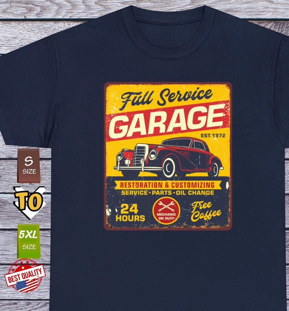 Retro Sign T Shirt Old School Car Sign Collection Vintage Motor Tee