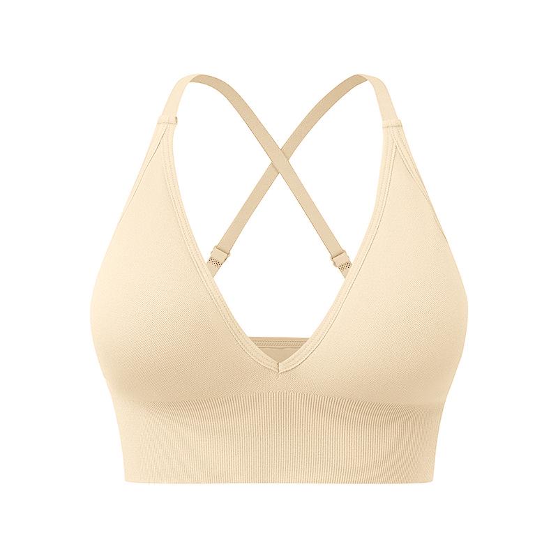New Style Deep V Triangle Cup Sexy Bra with Adjustable Straps for Women – Beautiful Back Yoga Underwear