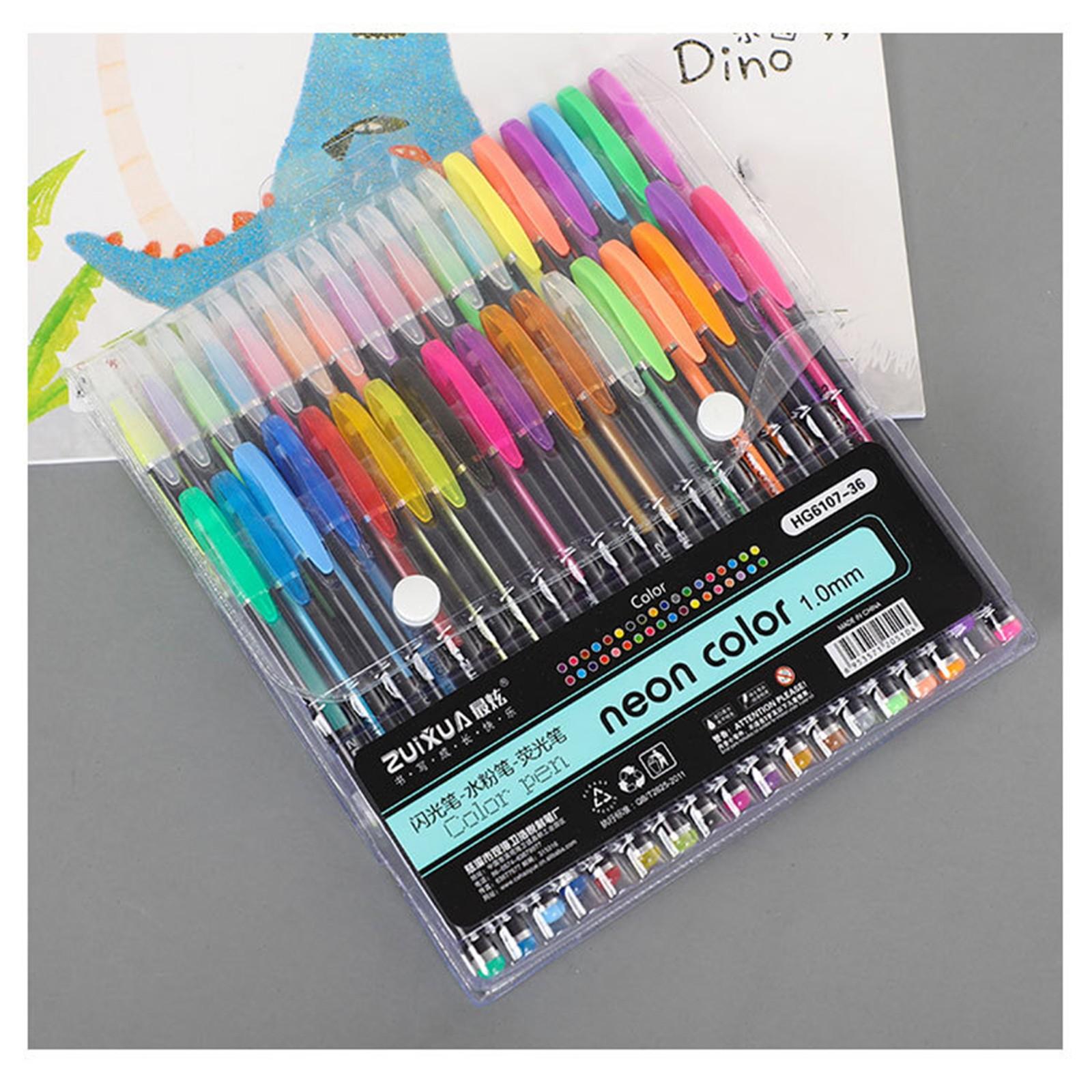 

Набор блестящих гелевых ручек для раскраски художественных маркеров для книг для рукоделия и рисования, 2 мл разноцветный