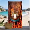 Asciugamano da Spiaggia con Stampa del Newcastle United Football, Asciugamano Grande Morbido ad Asciugatura Rapida per Spiaggia Campeggio Nuoto