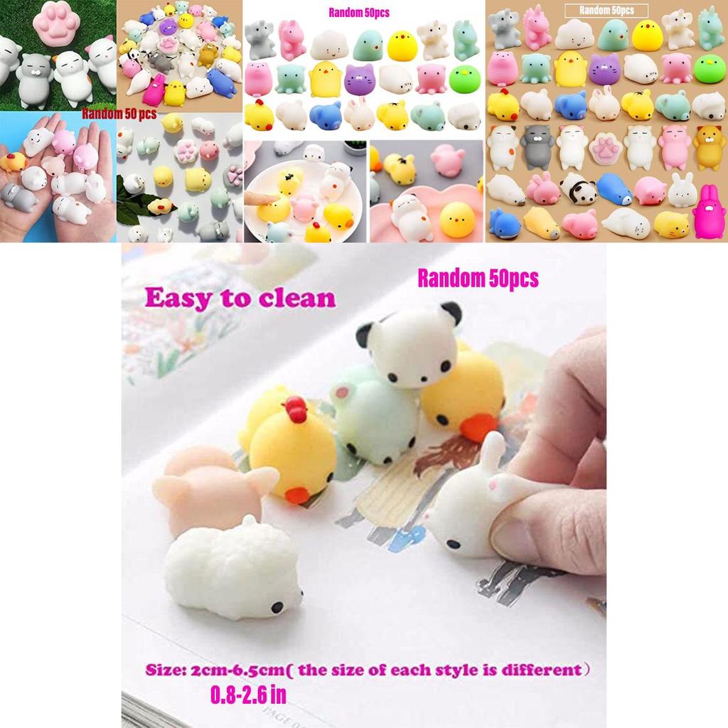 Cute Seal Squishy Animal Toy Stress Relief Squeeze Fun For Kids 50 Pieces Set