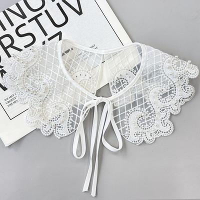 Beaded Lace Embroidery Fake Collar Versatile Collar Shirt Sweater Collar Decorative Accessories Small Shawl