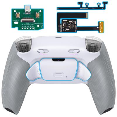 EXtremeRate RISE Plus MAX Back Paddle Kit für PS5 Controller mit klickenden Triggerstopps Gummiertes, neu belegbares Rücktasten-Kit für PS5 Controller Controller