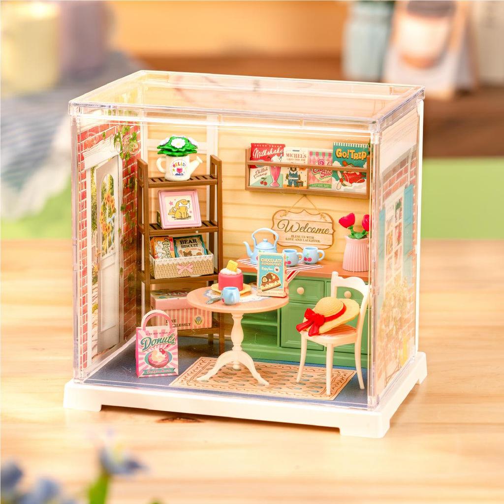 ROBOTIME Rolife 3D Puzzle Sunshine Sip Veranda DIY Miniaturhaus DWS07B