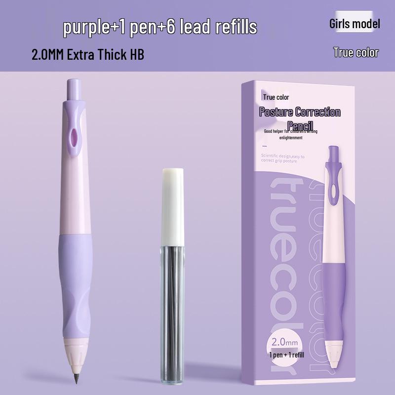 True Color 2.0mm Mechanical Pencils, Ergonomic Grip for Students, Ideal for Writing and Calligraphy Practice