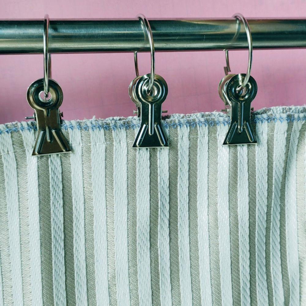 10Pcs Toothed Curtain Clips Metal Flexible Curtain Hanging Ring Heavy Duty Non-Slip Curtain Hook for Curtains and Laundry