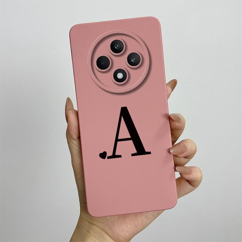Per Oppo Reno12 F FS 5G 4G Custodia Cover Morbido Silicone TPU Lettere Carine Custodie Protettive Complete Per Reno 12F 12FS Bumper Fundas