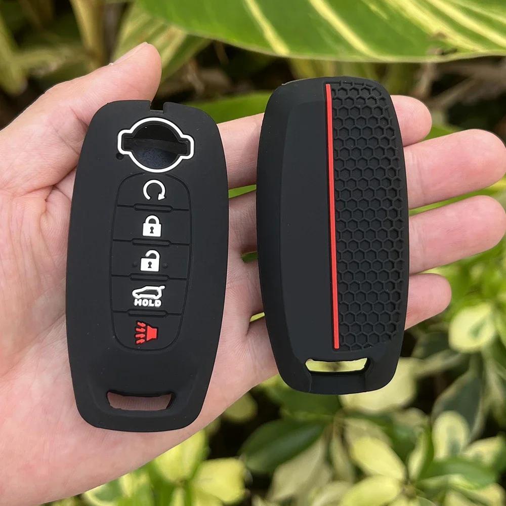 2 3 4 5 Button Silicone Car Key Cover Case for Nissan X-trail T33 Kicks Qashqai J12 Juke Teana Altima Ariya Keychain Accessories