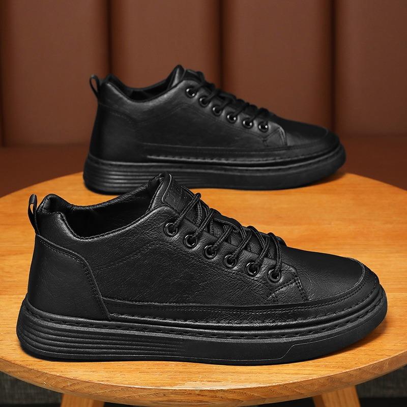 Men's Classic Leather Shoes Hot Sale Men Casual Sneakers Lightweight Wear-resistant Platform Walking Shoes Male Vulcanized Shoe