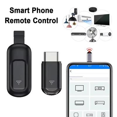 Mini Trasmettitore Infrarossi Adattatore per Smartphone Tipo C IOS Controllo App Smart Adattatore Telecomando Infrarossi Adatto per TV Ventola