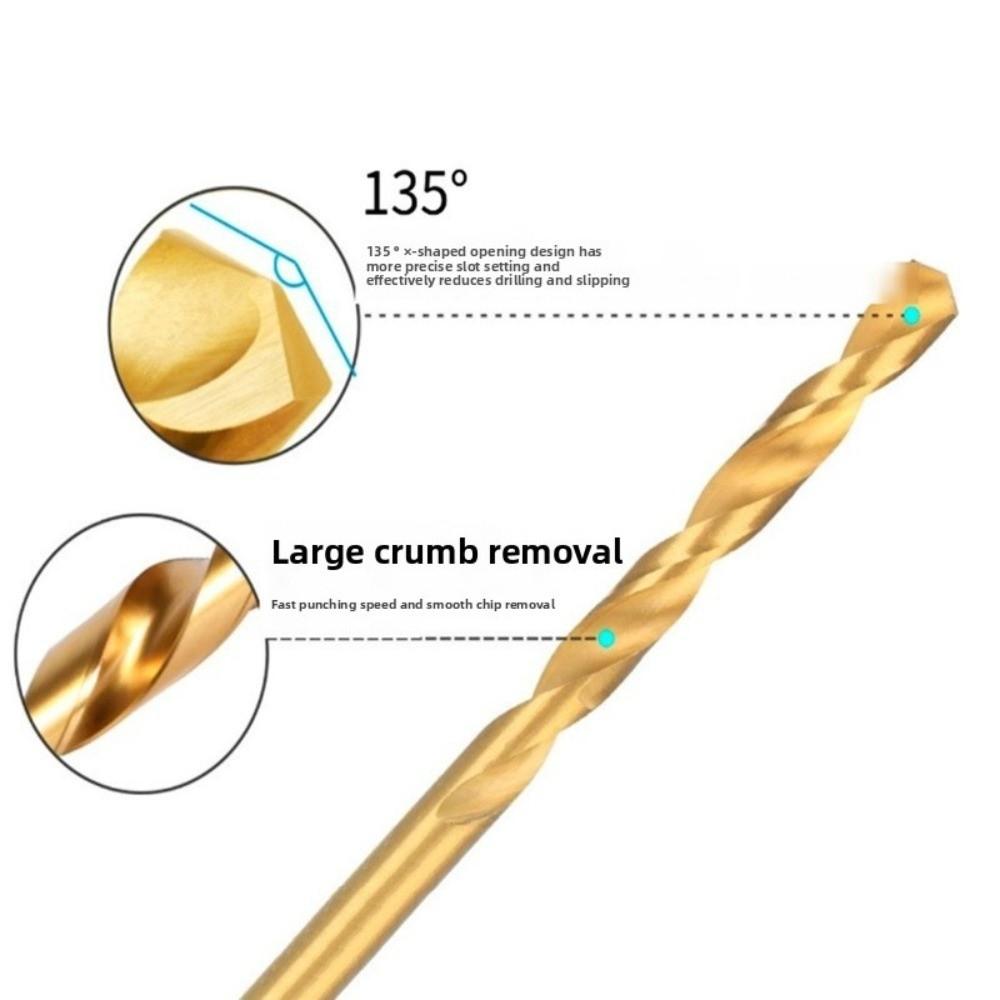 Multifunctional 13-piece Titanium-plated Twist Drill Portable Hand Drill Punching Tool