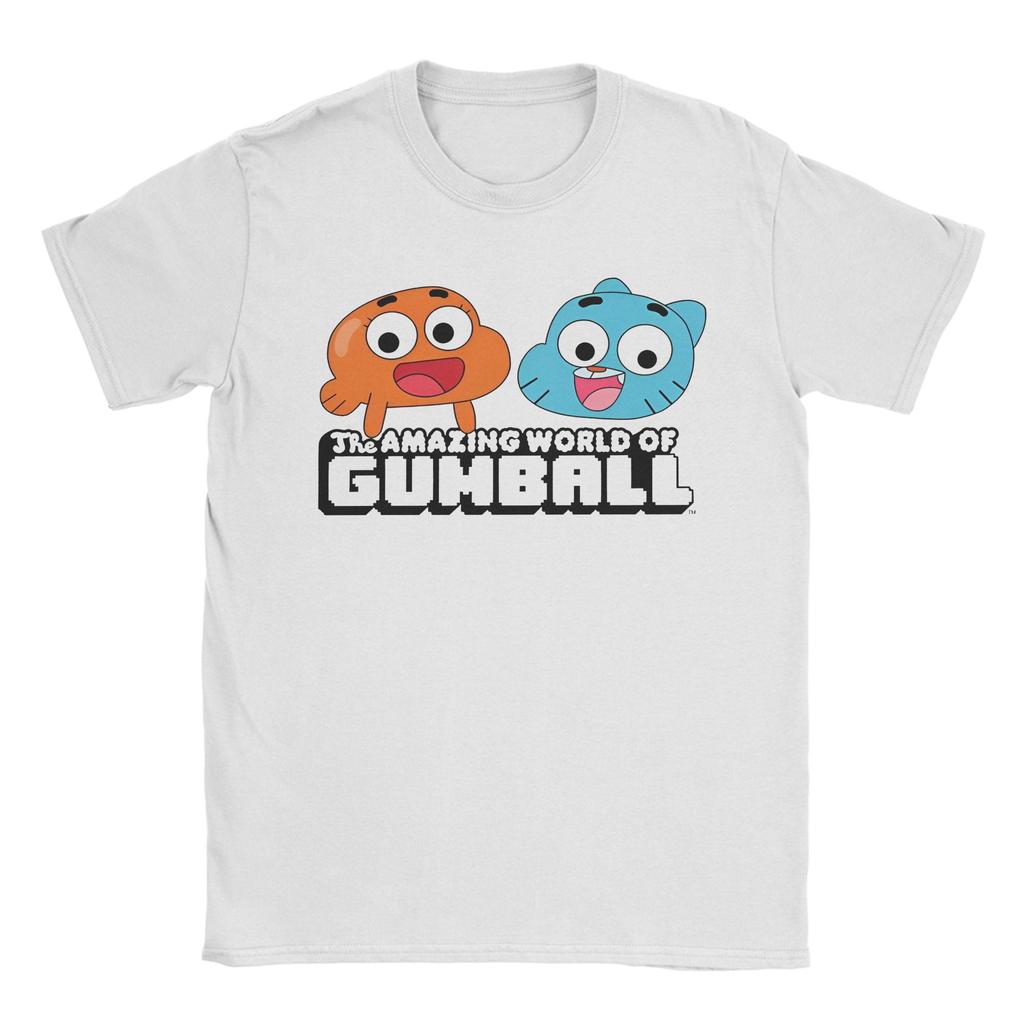 Streetwear Gumballs Cartoon TShirt Unisexs Round Neck Short Sleeve Tops Shirts Video Game Cotton Summer Clothing