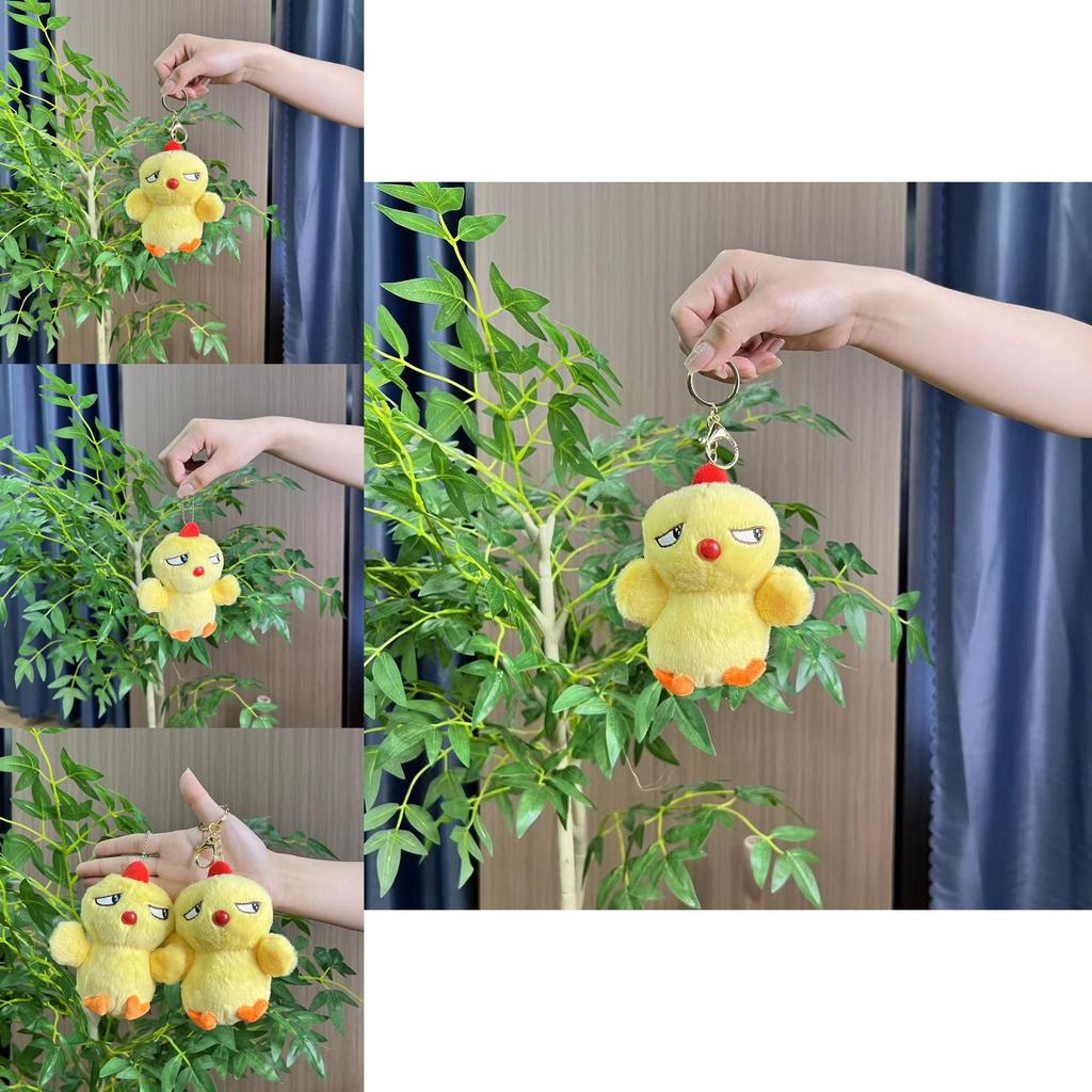Sweet Plush Chicken Keychain 12cm Charming Animal Keyring Gift For Couples And Keychain Enthusiasts