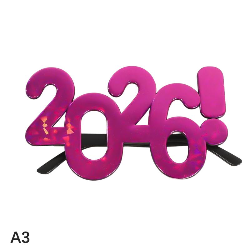 2026 Number Eyeglasses Happy New Year Glasses Diamond Glitter Sunglasses Cosplay Prop Xmas Party Decoration Funny Glasses