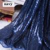 Width 130x50cm Sequin Fabric Sparkly Rose Gold Silver Glitter Fabric For Clothes Stage Party Wedding DIY Decoration