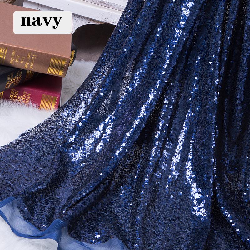 Width 130x50cm Sequin Fabric Sparkly Rose Gold Silver Glitter Fabric For Clothes Stage Party Wedding DIY Decoration