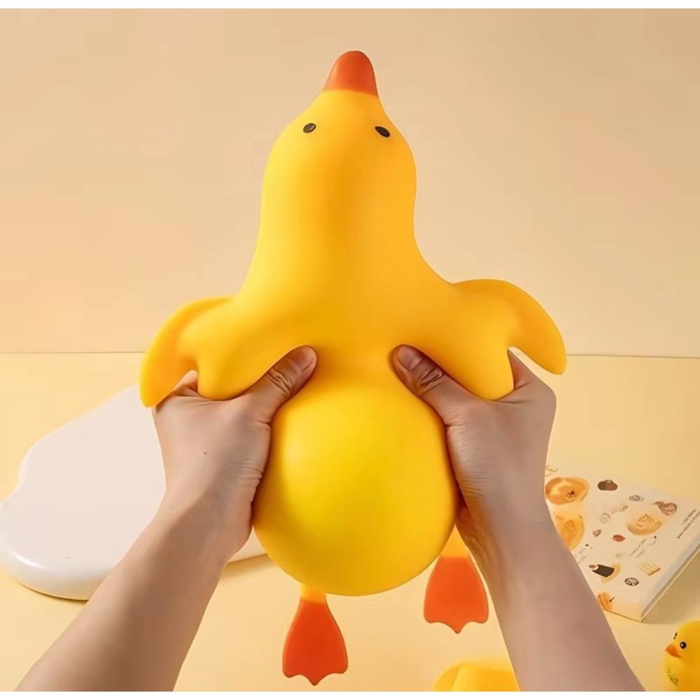 Schattig Zacht Eend Gans Squishy Speelgoed Uitrekbaar Knijp Stressverlichting Decompressie Fidget Speelgoed voor Kinderen Volwassenen Beste Vriend Cadeau yellow