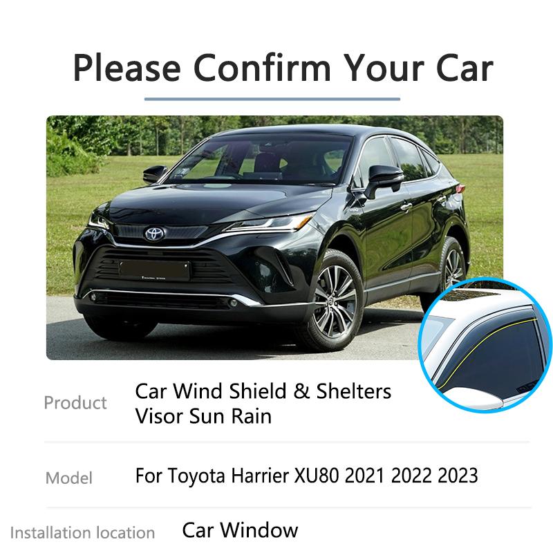 4x pentru Toyota Harrier Venza XU80 XLE 2022 2023 Deflectoare de aerisire laterale Vizoare de fereastră de ploaie Soare Parbriz Capacul mașinii