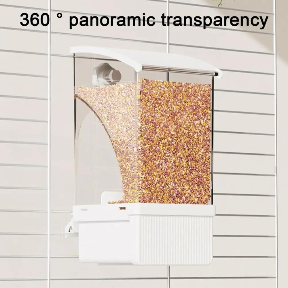 Weather-Resistant Bird Feeder Large Capacity Shake-Resistant Feeder Transparent Feeder  Garden