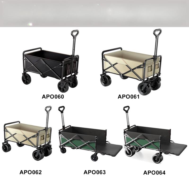 Deluxe Electric Folding Camping Cart with Tank Wheels