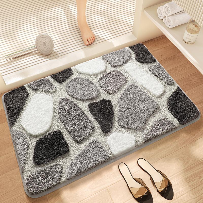 Thickened bathroom absorbent cushion floor, non slippery toilet seat cushion at the bathroom entrance bathroom rug